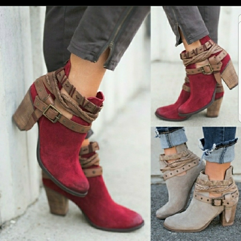 Channing " wine booties